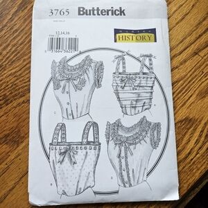 Butterick Vintage Style Sewing Pattern For Historical Camisoles 12, 14, 16